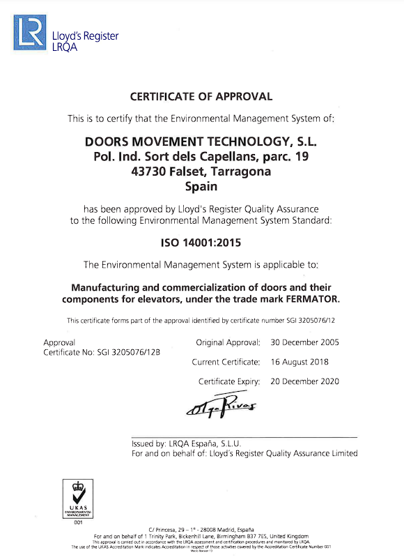 DMT ISO 14001- 2015
